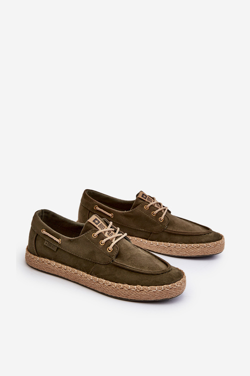 Espadryle Męskie Sznurowane Big Star NN174055 Khaki