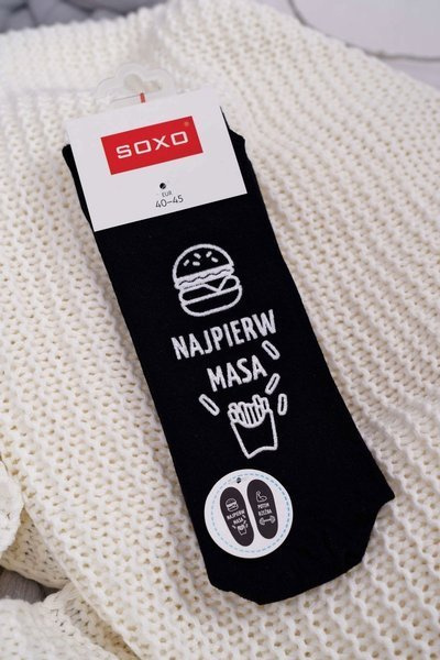 Męskie Skarpetki SOXO Najpierw Masa Potem Rzeźba