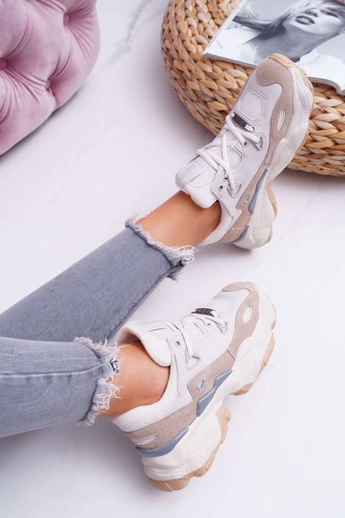 Damskie Sportowe Obuwie Big Star by Daniel Lopez Beżowe FF274429