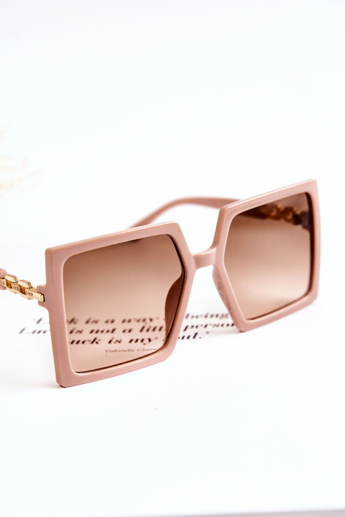 Duże Okulary Przeciwsłoneczne Kwadratowe V130043 Różowe