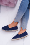 Espadryle Damskie Pleciona Podeszwa Granatowe Big Star DD274A151