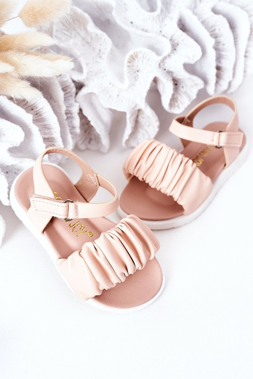 Dziecięce Sandały Na Rzep Różowe Aimy