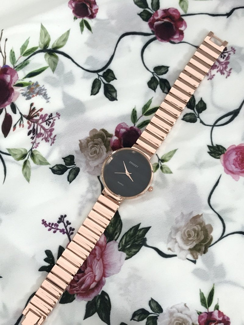 Damski Zegarek Ernest Claudie Różowe Złoto