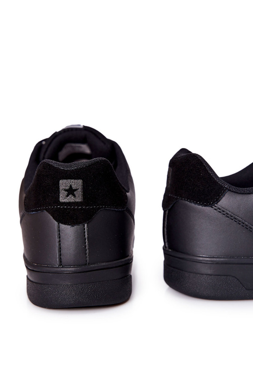 Skórzane Tenisówki Memory Foam Big Star II174169 Czarne