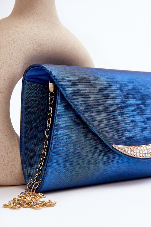 Wizytowa Torebka Kopertówka Na Łańcuszku Zarani Niebieska