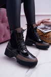 Damskie Botki Wysokie Czarne Trapery Havok