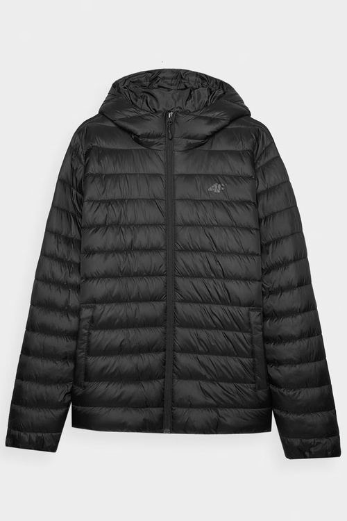 Kurtka Puchowa Męska Z Kapturem 4F 4FWAW24TDJAM484-20S Czarna