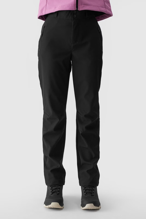 Spodnie trekkingowe Softshellowe Membrana 5000 Damskie 4F 4FWAW24TFTRF0784-20S Czarne