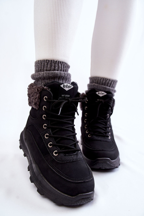 Ocieplane Botki Trapery Lee Cooper LCJ-22-44-1362 Czarne