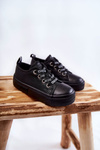 Dziecięce Skórzane Trampki BIG STAR KK374061 Czarne