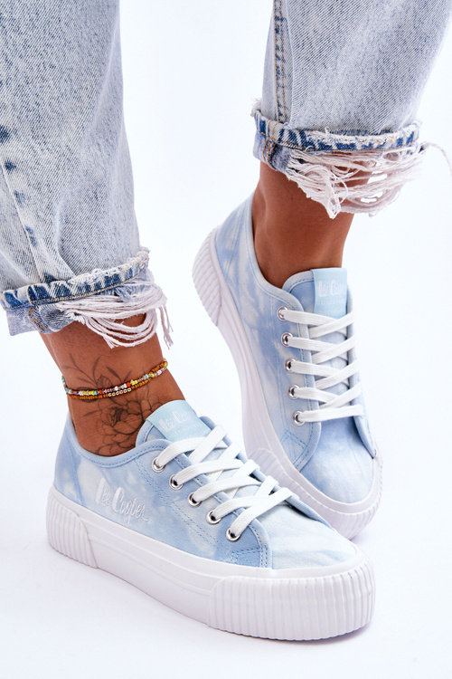 Trampki Na Platformie Lee Cooper LCW-23-31-1782L Niebieskie