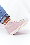 Damskie Wysokie Trampki Big Star HH274447 Różowe