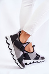 Damskie Sneakersy Big Star KK274546 Szaro-Czarne