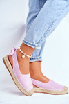 Espadryle Damskie Zamszowe Fioletowe Kontres