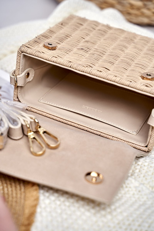 Torebka Damska Monnari Beżowa Kuferek BAG3660-015