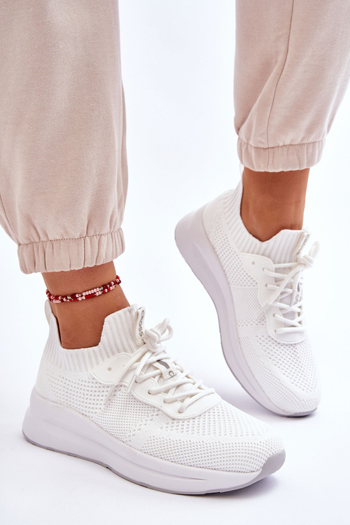 Damskie Wsuwane Sneakersy Cross Jeans LL2R4031C Białe