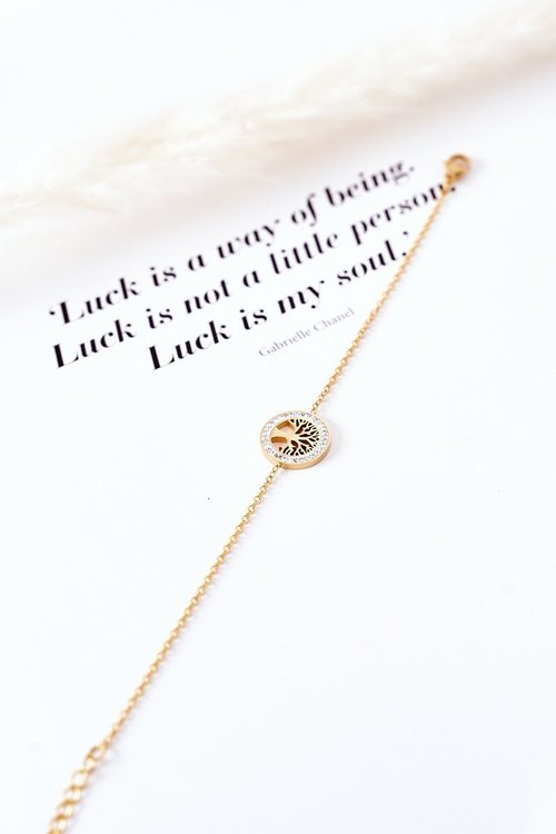 Bransoletka Celebrytka Drzewo Życia Z Cyrkoniami Złota