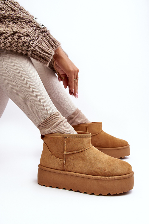 Śniegowce Damskie Na Platformie Camel Mennja