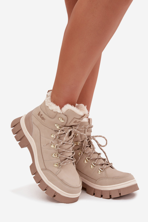 Ocieplane Trapery Damskie Lee Cooper LCJ-25-31-3910 Beżowe