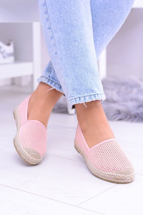 Damskie Różowe Dziurkowane Espadryle Asumi