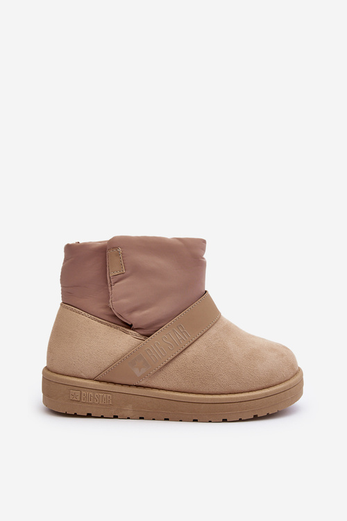 Śniegowce Ocieplane Na Platformie Beżowe Big Star MM274152