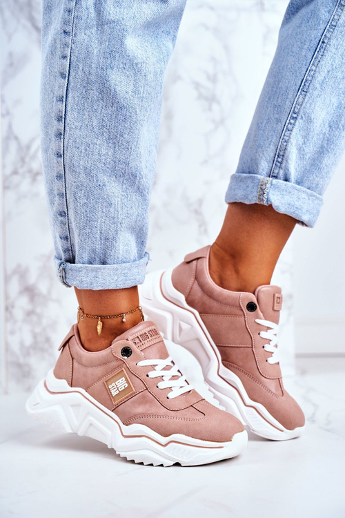 Damskie Sportowe Buty Sneakersy Big Star GG274210 Różowe