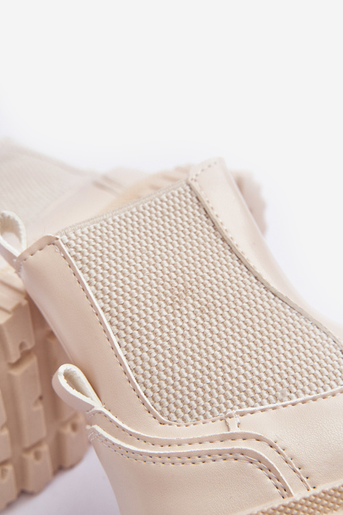 Botki Dziecięce Na Suwak Ocieplane Beżowe Jolynn