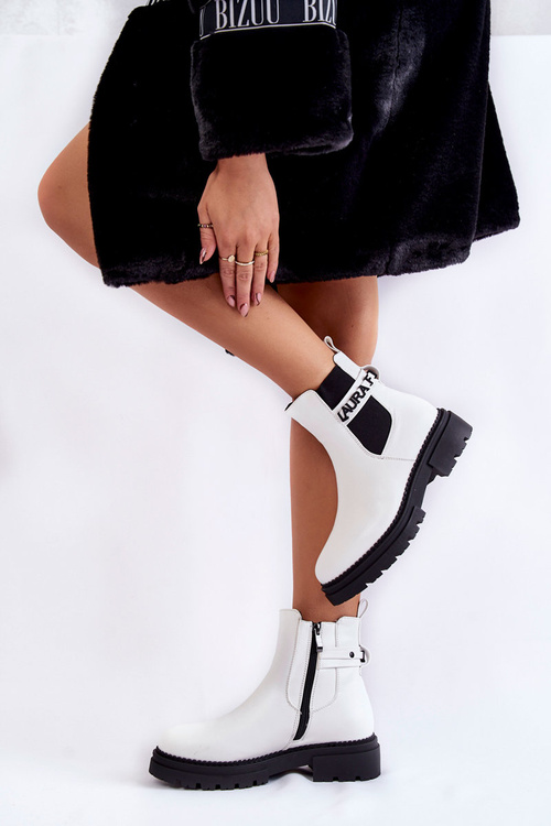 Damskie Botki La.Fi 250005W-PU Białe