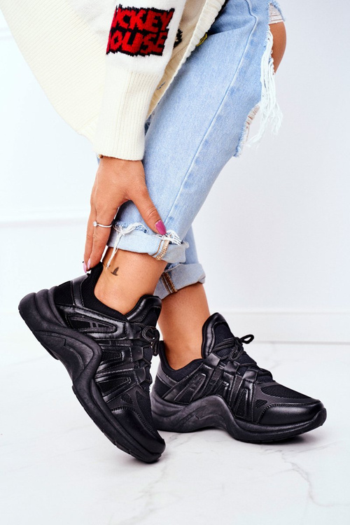 Damskie Sportowe Obuwie Czarne Felter