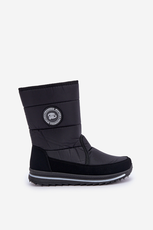 Damskie Śniegowce Na Zamek Progress PROGJ-21-09 Czarne