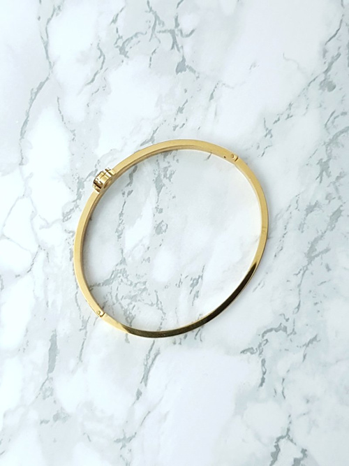 Damska Bransoleta Złota Stalowa Cyrkonie Kryształ Demeter