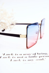 Damskie Okulary Przeciwsłoneczne Ombre V180004 Niebiesko-Różowe