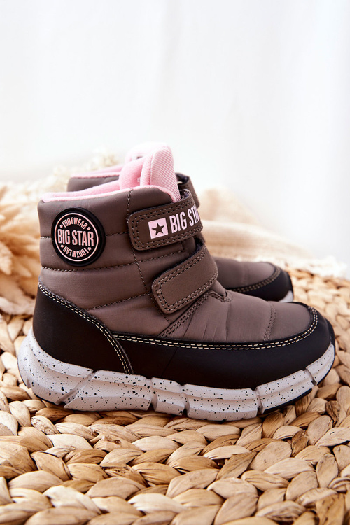 Dziecięce Śniegowce Memory Foam Big Star II374071 Szare