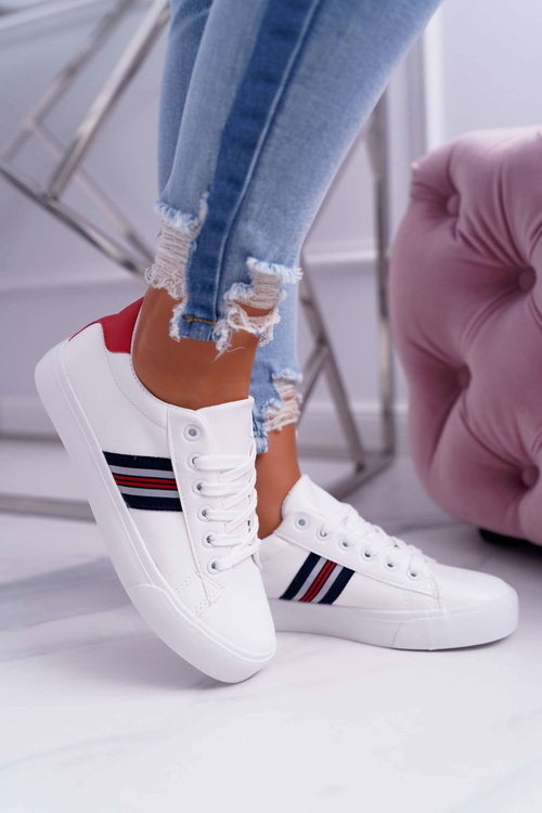 Białe Damskie Sportowe Tenisówki Acarana