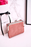 Mały Portfel Damski Zapinany na Bigiel Różowy