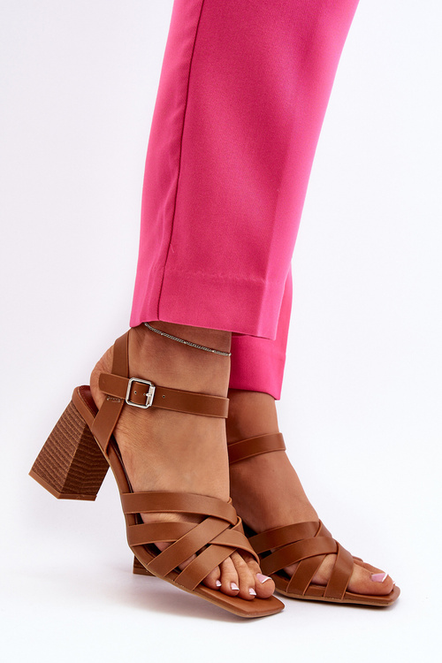 Sandały Damskie Na Słupku Camel Opifiana