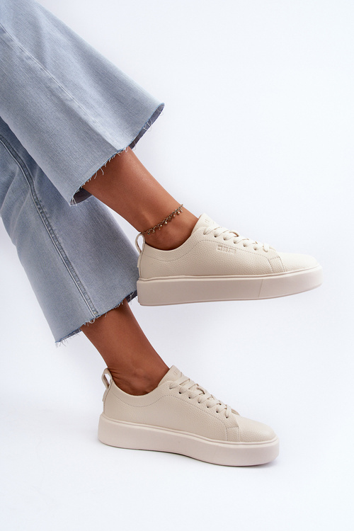 Lekkie Sneakersy Damskie Big Star NN274321 Memory Foam System Beżowe