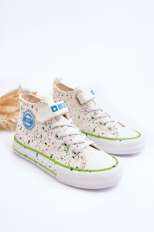 Dziecięce Wzorzyste Trampki Big Star LL374049 Białe