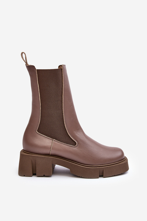 Damskie Botki Sztyblety 2693/230 Laura Messi Brązowe