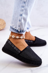 Materiałowe Espadryle Wsuwane Big Star JJ274878 Czarne