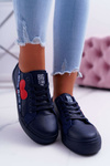 Trampki Damskie Big Star Granatowe z Sercem EE274258