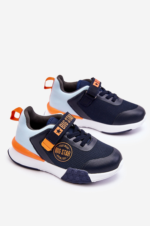 Niskie Dziecięce Buty Sportowe Memory Foam System Big Star LL374215 Granatowe