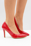 Szpilki damskie Lakierowane Czerwone W Szpic Esmeral