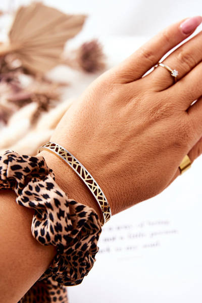 Bransoletka Stalowa Zapinana Złota Mannie