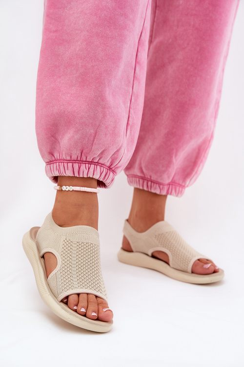 Sportowe Sandały Damskie Beżowe Cesys