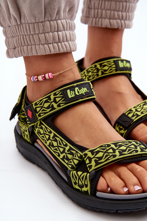 Damskie Sandały Lee Cooper LCW-24-34-2609 Limonkowe