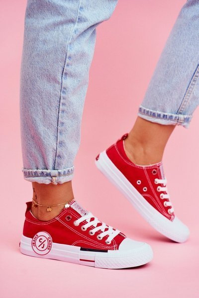 Trampki Damskie Cross Jeans Czerwone FF2R4074C