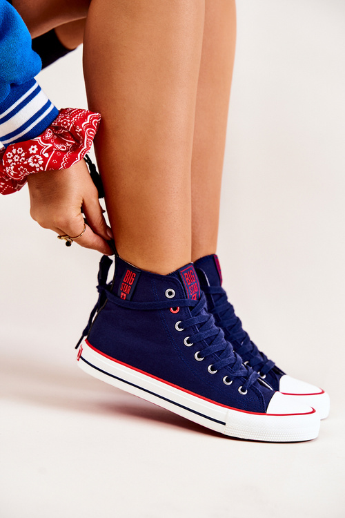 Wysokie Trampki Big Star JJ274125 Granatowe