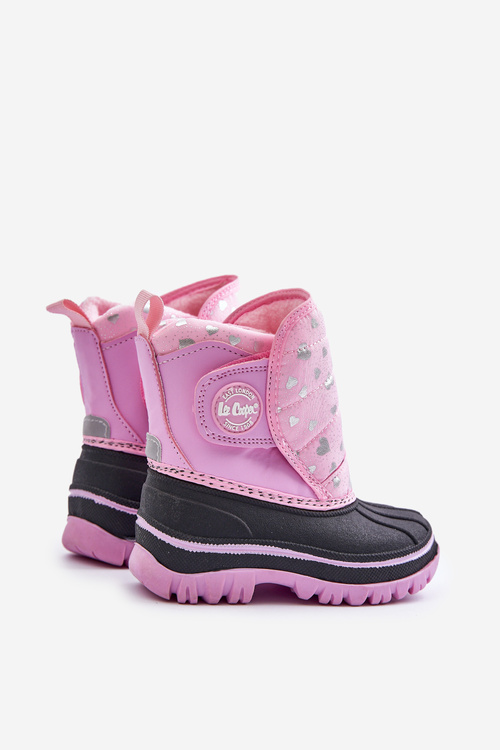 Śniegowce Dziecięce Na Rzep Lee Cooper LCJ-24-44-2863K Różowe