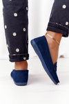 Damskie Zamszowe Mokasyny Big Star HH274663 Granatowe